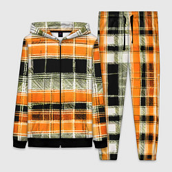 Женский 3D-костюм Белые полосы на чёрно-жёлтом фоне, цвет: 3D-черный