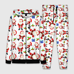Женский 3D-костюм Дед мороз веселится паттерн, цвет: 3D-черный