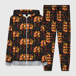 Женский костюм 2025 паттерн символ года змей из русского лубка