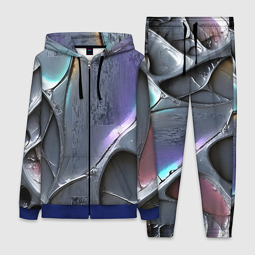 Женский костюм Полированный серебряный металл / 3D-Синий – фото 1