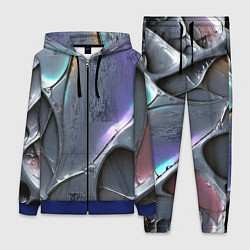 Женский костюм Полированный серебряный металл