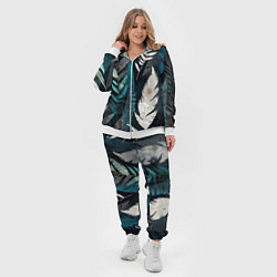 Женский 3D-костюм Перья и листья, цвет: 3D-белый — фото 2