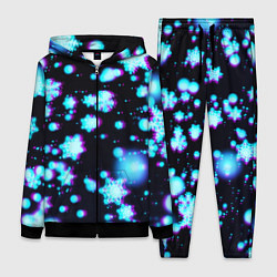 Женский костюм Неоновые снежинки глитч