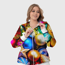 Женский 3D-костюм Новогодние украшения, цвет: 3D-белый — фото 2