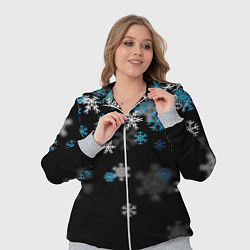 Женский 3D-костюм Снежинки объемные, цвет: 3D-меланж — фото 2