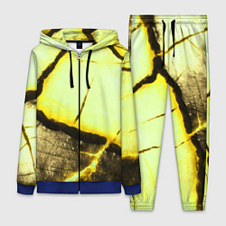 Женский костюм Трещины на абстрактном жёлтом фоне
