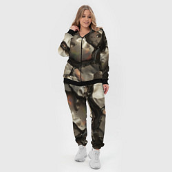 Женский 3D-костюм Жидкая субстанция светло-коричневая, цвет: 3D-черный — фото 2