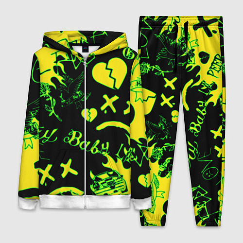 Женский костюм Lil Peep кислотные автографы / 3D-Белый – фото 1