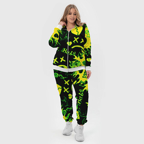 Женский костюм Lil Peep кислотные автографы / 3D-Белый – фото 4