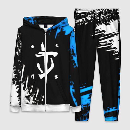 Женский костюм Doom краски лого текстура / 3D-Белый – фото 1