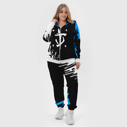 Женский костюм Doom краски лого текстура / 3D-Белый – фото 4