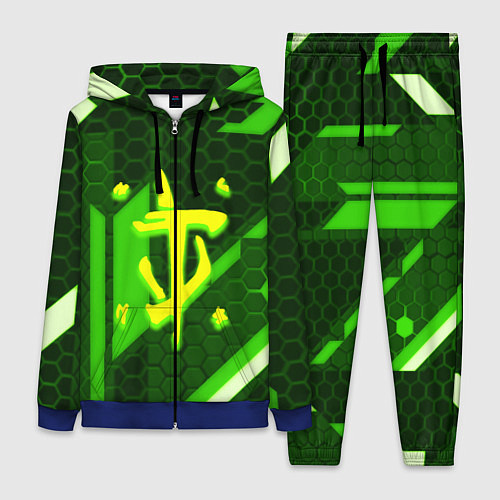 Женский костюм Doom geometry green / 3D-Синий – фото 1