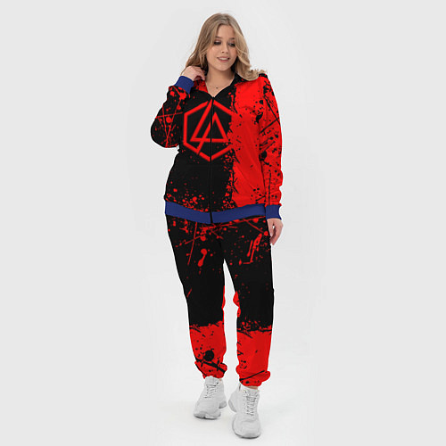 Женский костюм Linkin park краски всплеск текстура / 3D-Синий – фото 4