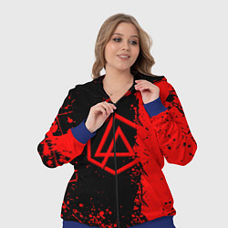 Женский 3D-костюм Linkin park краски всплеск текстура, цвет: 3D-синий — фото 2