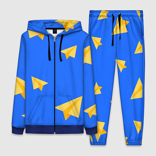 Женский костюм Желтый самолетик / 3D-Синий – фото 1