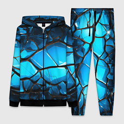 Женский костюм Синяя текстура объемных плит