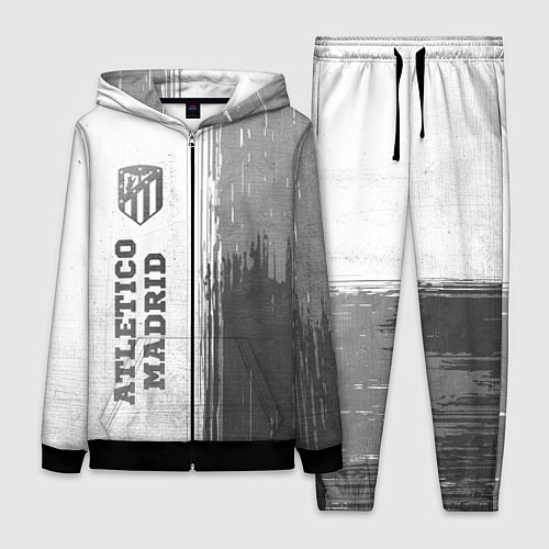 Женский костюм Atletico Madrid - white gradient по-вертикали / 3D-Черный – фото 1