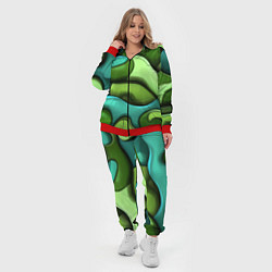 Женский 3D-костюм Объемные камуфляжные полосы, цвет: 3D-красный — фото 2