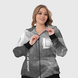 Женский 3D-костюм League of Legends - grey gradient вертикально, цвет: 3D-черный — фото 2