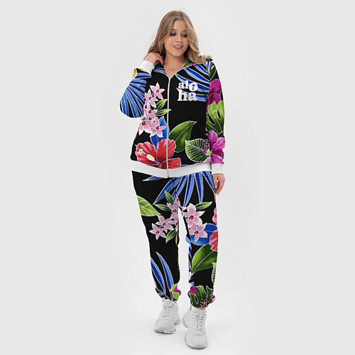 Женский костюм Tropical flowers - aloha / 3D-Белый – фото 4
