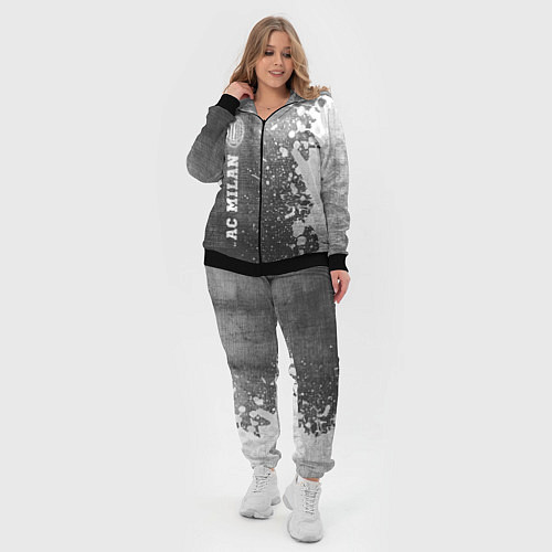 Женский костюм AC Milan - grey gradient по-вертикали / 3D-Черный – фото 4
