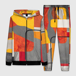 Женский костюм Абстракция с желтым и оранжевым