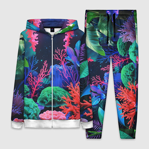 Женский костюм Подводный мир с кораллами / 3D-Белый – фото 1