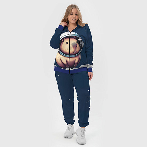 Женский костюм Капибара космонавт в космосе / 3D-Синий – фото 4