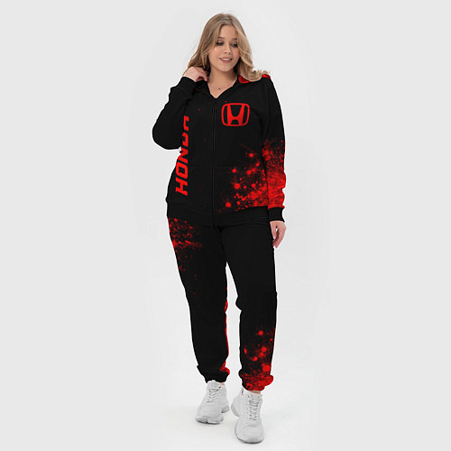 Женский костюм Honda - red gradient вертикально / 3D-Черный – фото 4