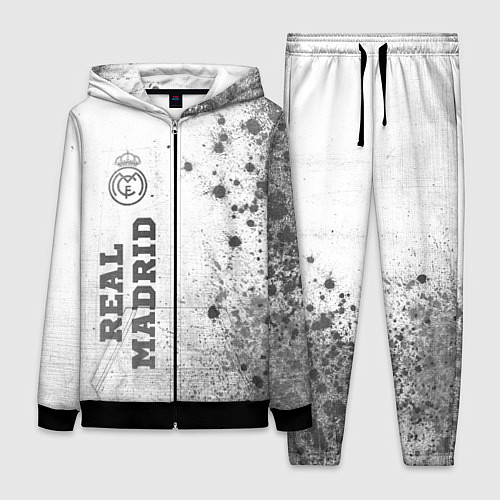 Женский костюм Real Madrid - white gradient по-вертикали / 3D-Черный – фото 1