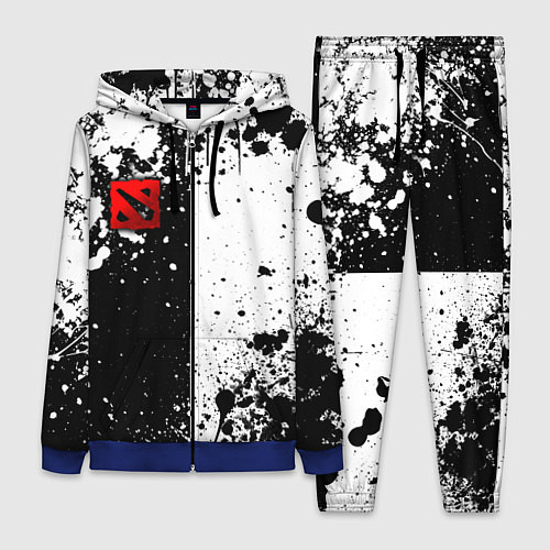 Женский костюм Дота 2 - белые брызги / 3D-Синий – фото 1