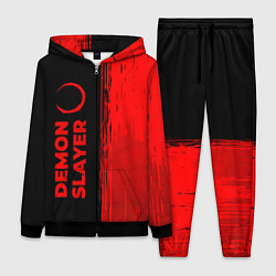 Женский костюм Demon Slayer - red gradient по-вертикали
