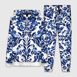 Женский костюм Гжель русский узор акварель