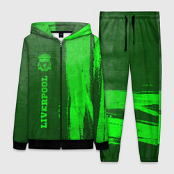 Женский 3D-костюм Liverpool - green gradient по-вертикали, цвет: 3D-черный