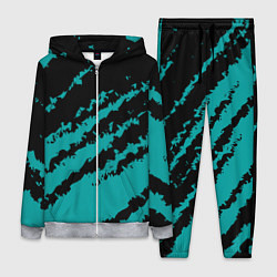 Женский костюм The color is black and light blue