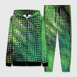 Женский костюм Чёрно-зелёный абстракция