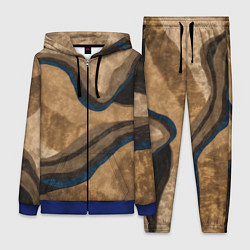 Женский 3D-костюм Песочная абстракция, цвет: 3D-синий