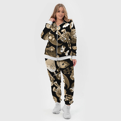 Женский костюм Растения против зомби в бежевом цвете / 3D-Белый – фото 4