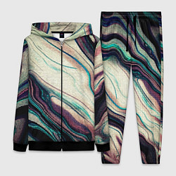 Женский костюм Абстракция тёмные краски с текстурой