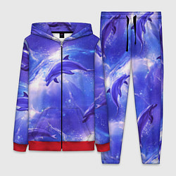 Женский костюм Дельфины в волшебном море паттерн
