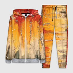 Женский 3D-костюм Красочная текстура с блестяшками, цвет: 3D-меланж