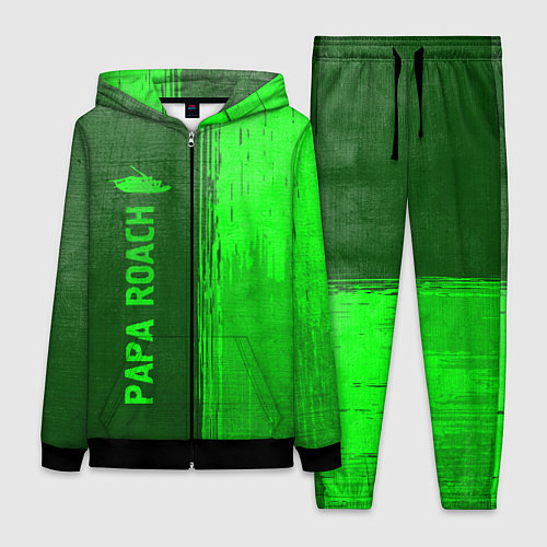 Женский костюм Papa Roach - green gradient по-вертикали / 3D-Черный – фото 1