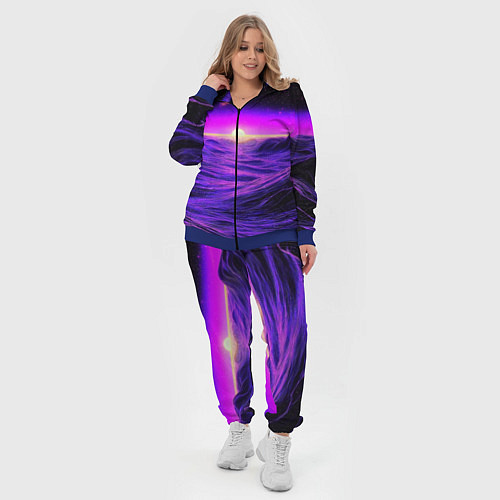 Женский костюм Космический пейзаж и комета / 3D-Синий – фото 4