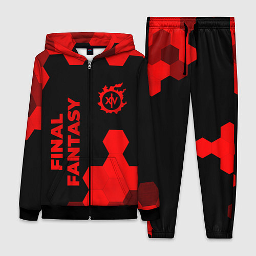 Женский костюм Final Fantasy - red gradient вертикально / 3D-Черный – фото 1