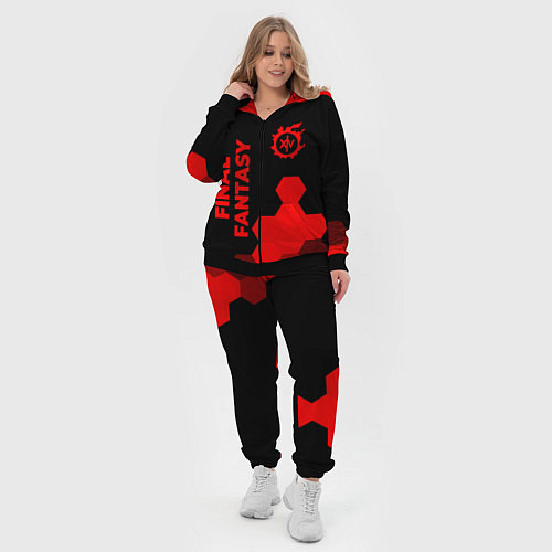Женский костюм Final Fantasy - red gradient вертикально / 3D-Черный – фото 4
