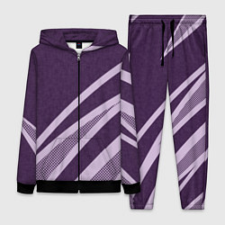 Женский костюм Фиолетовый абстрактный с полосой