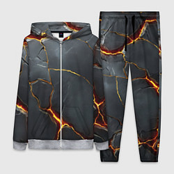 Женский костюм Серая текстура с золотым изломом