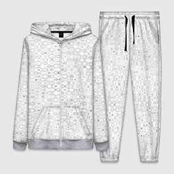 Женский костюм Белый с абстрактным узором