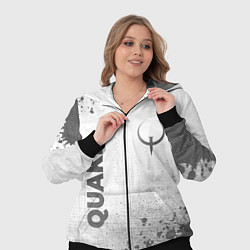 Женский 3D-костюм Quake - white gradient вертикально, цвет: 3D-черный — фото 2