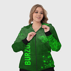 Женский 3D-костюм Burzum - green gradient вертикально, цвет: 3D-черный — фото 2